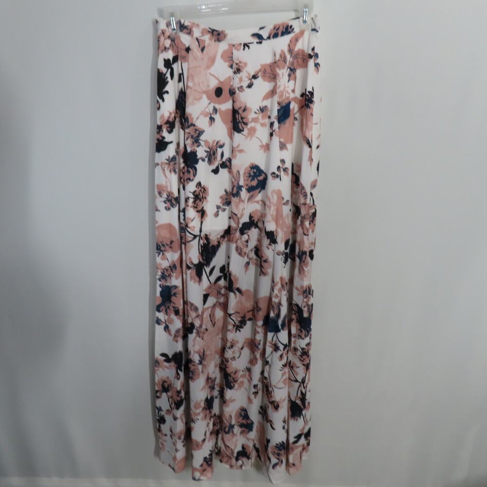 YUMI KIM Gypset Cream Pink Maxi Skirt Floral French Maison Size Small